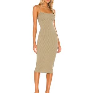 Claudia Midi Dress in Sage Green